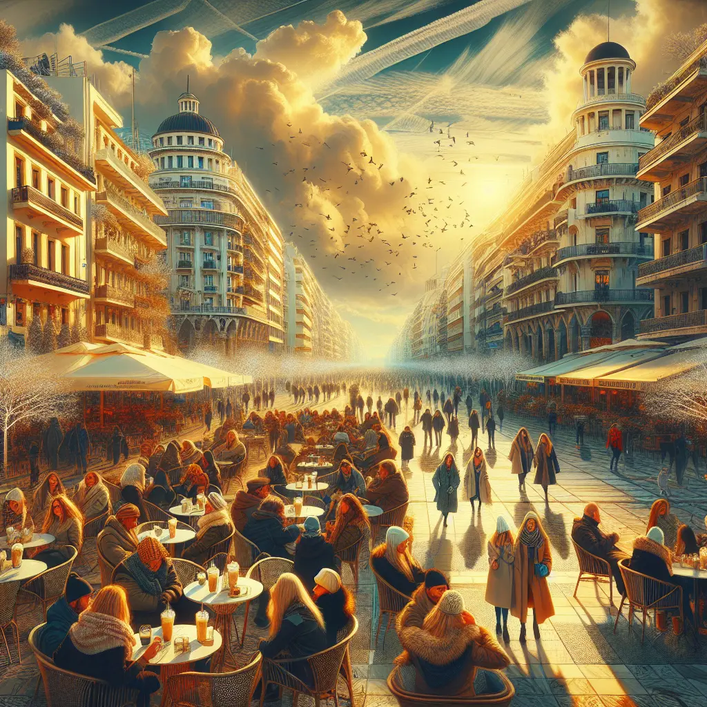 Hvordan er vejret i Thessaloniki i uge 8?